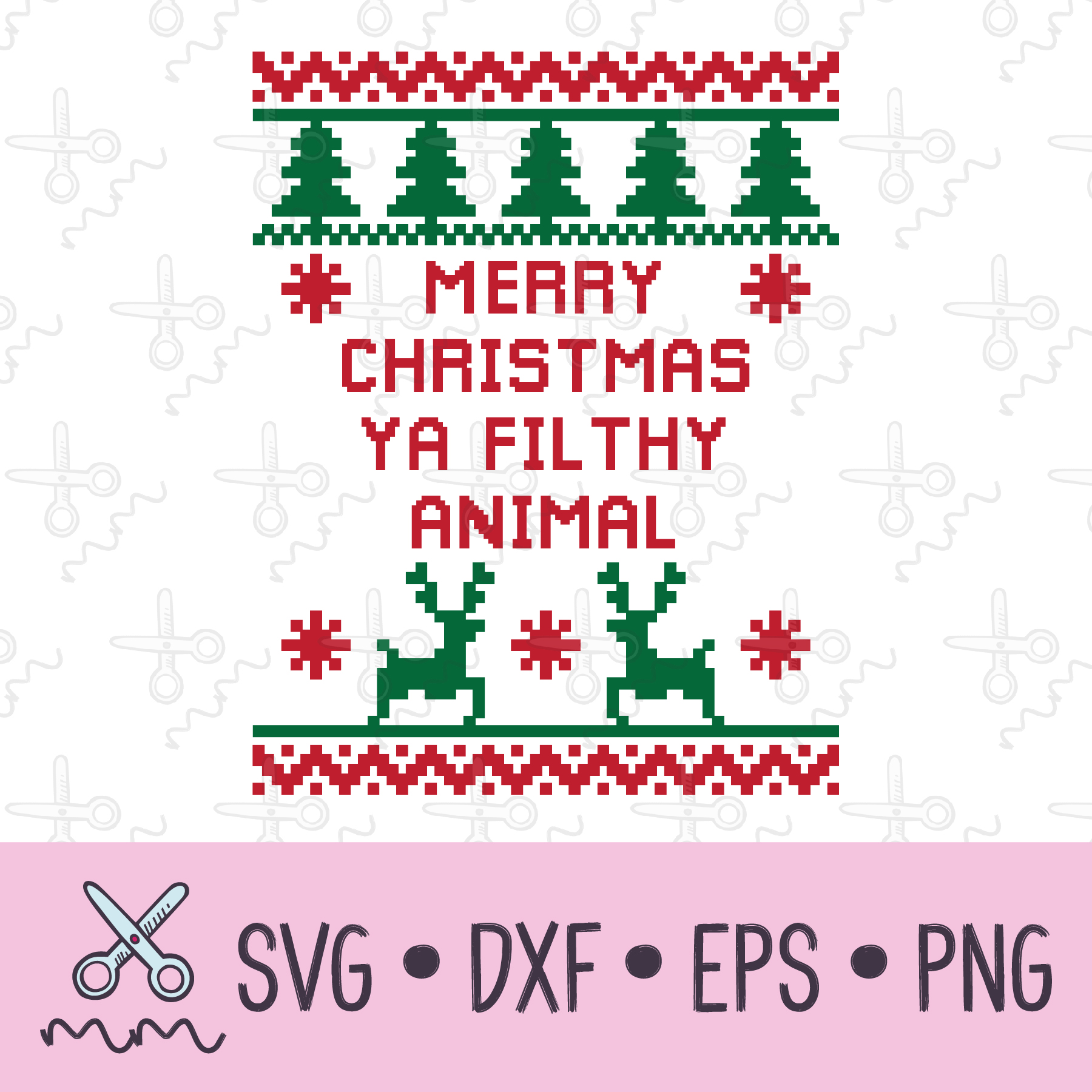 Merry Christmas Ya Filthy Animal SVG – The Modish Maker